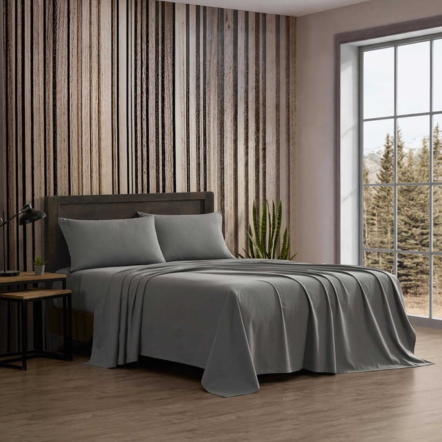 Eddie Bauer 6-Piece Cotton Flannel Sheet Set, Assorted Sizes