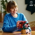 thumbnail image 2 of LEGO Icons Poinsettia Plant Building Set and Centerpiece Table Decoration, 608 pcs., 2 of 6
