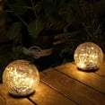 thumbnail image 6 of Deck Impressions 6" Solar/USB LED Crackle Glass Globe Lights, Choose Pack, 6 of 7