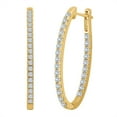 thumbnail image 1 of 1.96 CT. T.W. Round Cut Inside Out Diamond Hoop Earrings in 14K Gold, 1 of 4