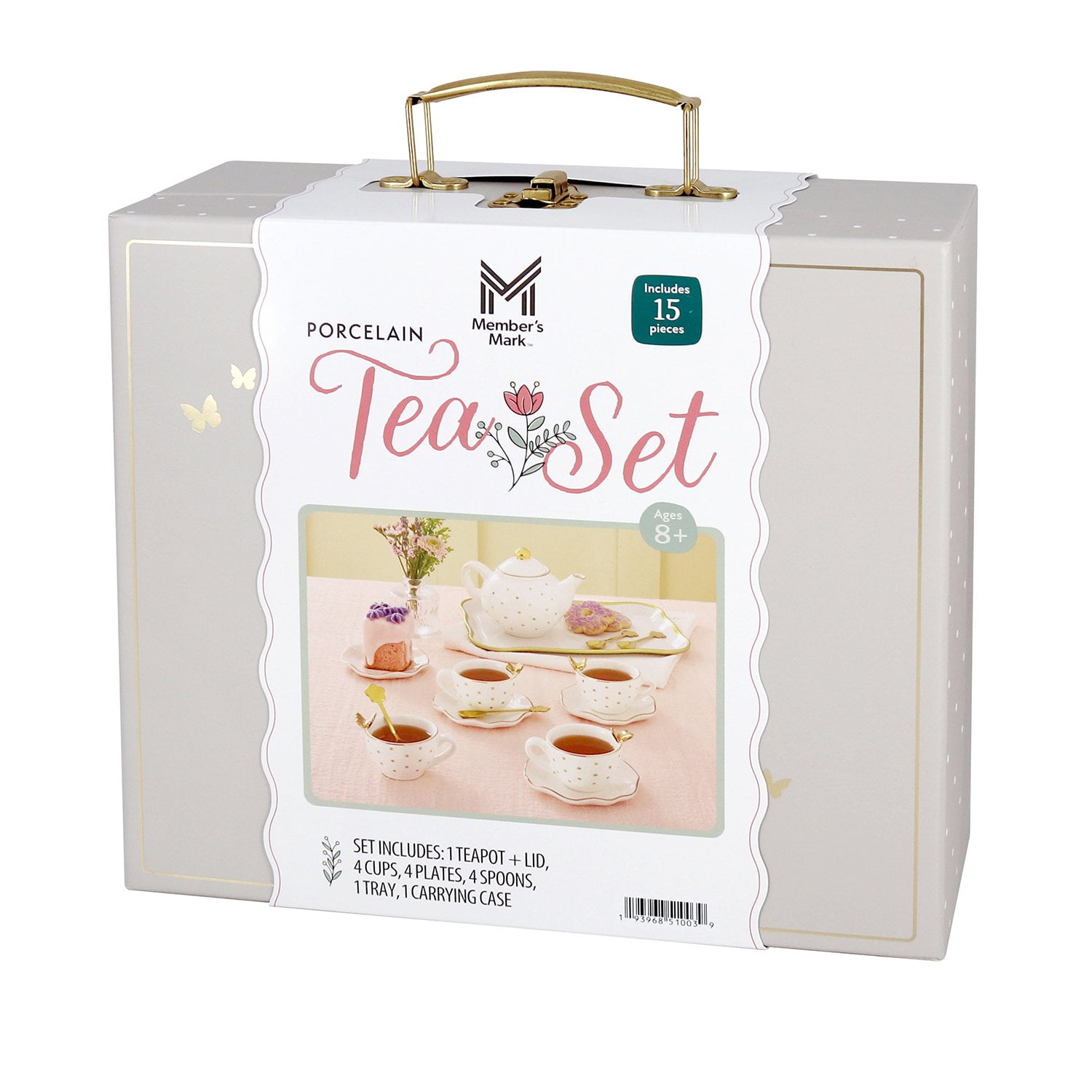 Member's Mark Butterfly Porcelain Tea Set, 15 pc. - Samsclub.com