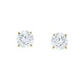 thumbnail image 3 of 0.96 CT. T.W. Round Diamond Stud Earrings in 14K Gold, 3 of 7