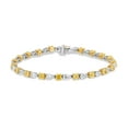 thumbnail image 1 of 7.49 CT. TW Cushion and Pear Cut White and Natural Yellow Diamond Bracelet in 18K Gold, 1 of 7