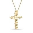 thumbnail image 3 of 0.96 CT. T.W. Diamond Cross Pendant Necklace in 14K Gold, 3 of 4
