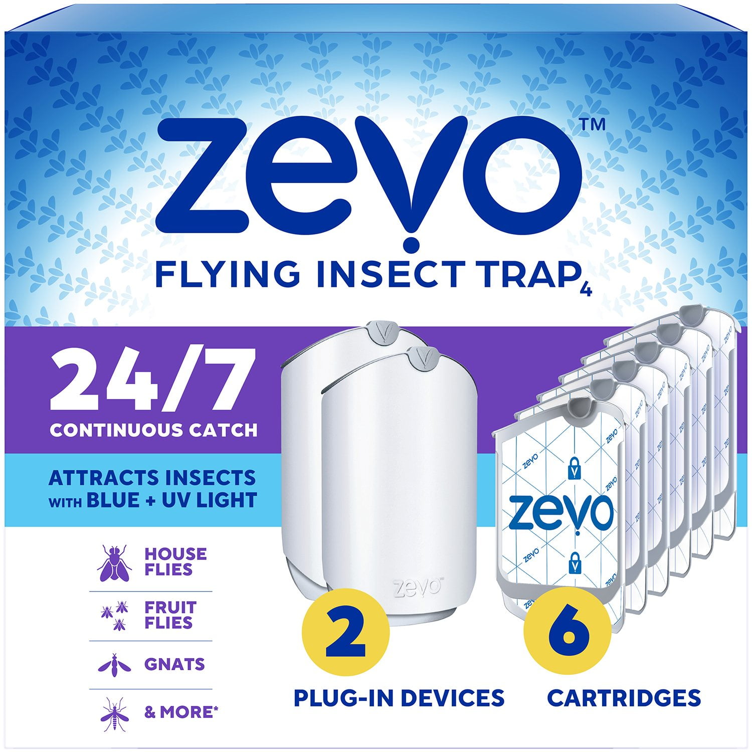 ウタウタイゼロ Zevo Flying Insect Trap with 2 devices + 6 Refill Cartridges