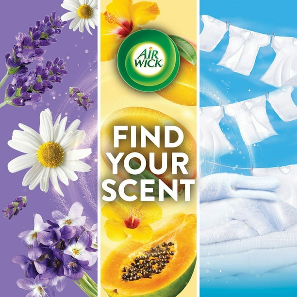 Air Wick Plug In Scented Oil Air Freshener, Fresh Linen, 9 Refills:- Without Warmer