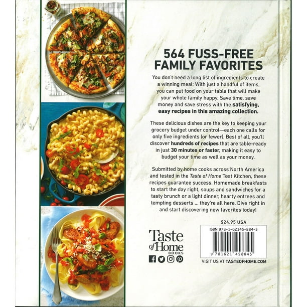 Taste Of Home Complete 5 Ingredient Cookbook, Hardcover - Samsclub.com