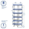 thumbnail image 4 of Seville Classics NSF Heavy-Duty Steel 6 Level Corner Shelf, 28" L x 28" W x 75.5" H, 4 of 8