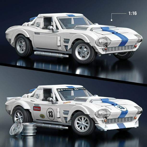 Hot Wheels Corvette Grand Sport Building Toy Kit, 918 pc