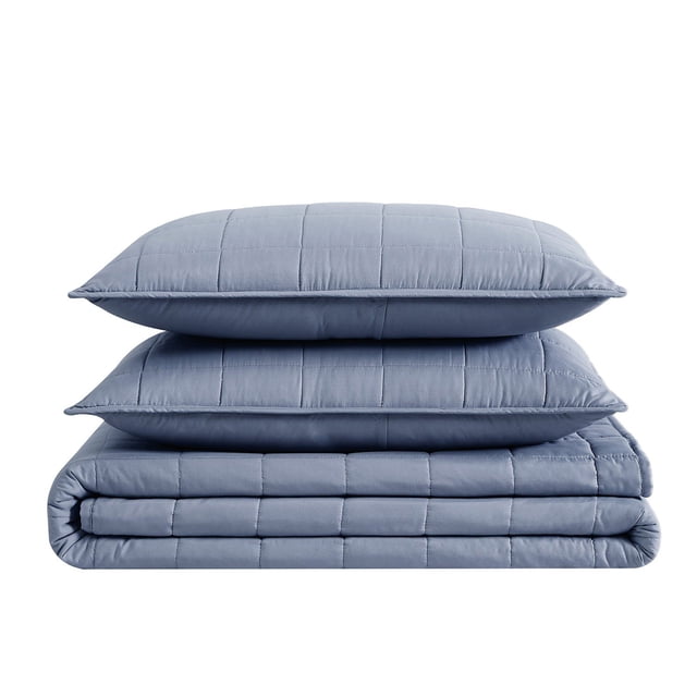 London Fog Garment Wash Solid Quilt Set, Assorted Sizes