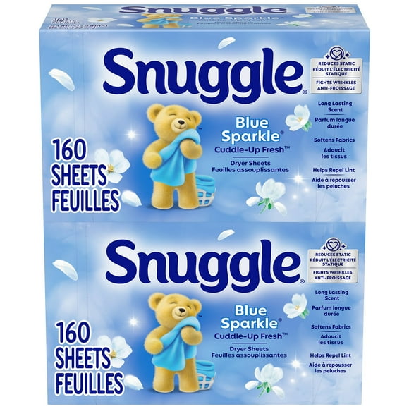 Snuggle Fabric Softener Dryer Sheets, Blue Sparkle, 320 ct.