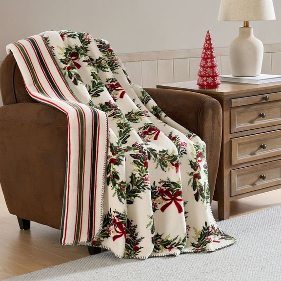 Hallmark Reversible Plush Holiday Throw, 50" x 70"