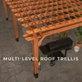 thumbnail image 7 of Backyard Discovery Beaumont Cedar Pergola with Trellis Roof and PowerPort, Choose Size, 7 of 9