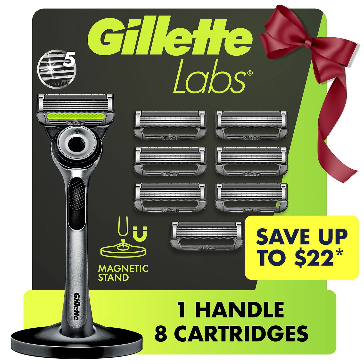 Gillette Labs Heated Razor 替え刃8個入り Amazon.com: Gillette Heated Razor for Men, Starter Shave Kit by