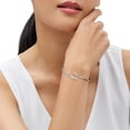 thumbnail image 4 of Bypass Hinged Cuff Bangle in Silver and 14K Yellow Gold, 4 of 6