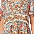 thumbnail image 4 of Bila Women's Floral Paisley Short Tiered Dress, 4 of 5