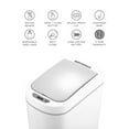 thumbnail image 4 of Nine Stars 2-Pk. 1.85G Plastic Motion Sensor Trash Cans, White, 4 of 5