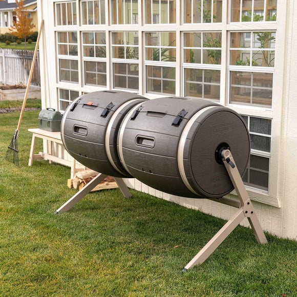 Lifetime Double Bin Rotating Composter 100 gallon
