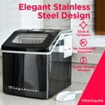 thumbnail image 9 of Frigidaire Ice Maker, Countertop Stainless Steel Ice Maker with Transparent Window, Clear Ice Cube Maker with 40 lbs. Capacity, Ice Maker Machine, 9 of 13