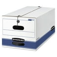 thumbnail image 1 of Bankers Box STOR/FILE Storage Box with Button Tie, White/Blue Letter, 12ct., 1 of 7