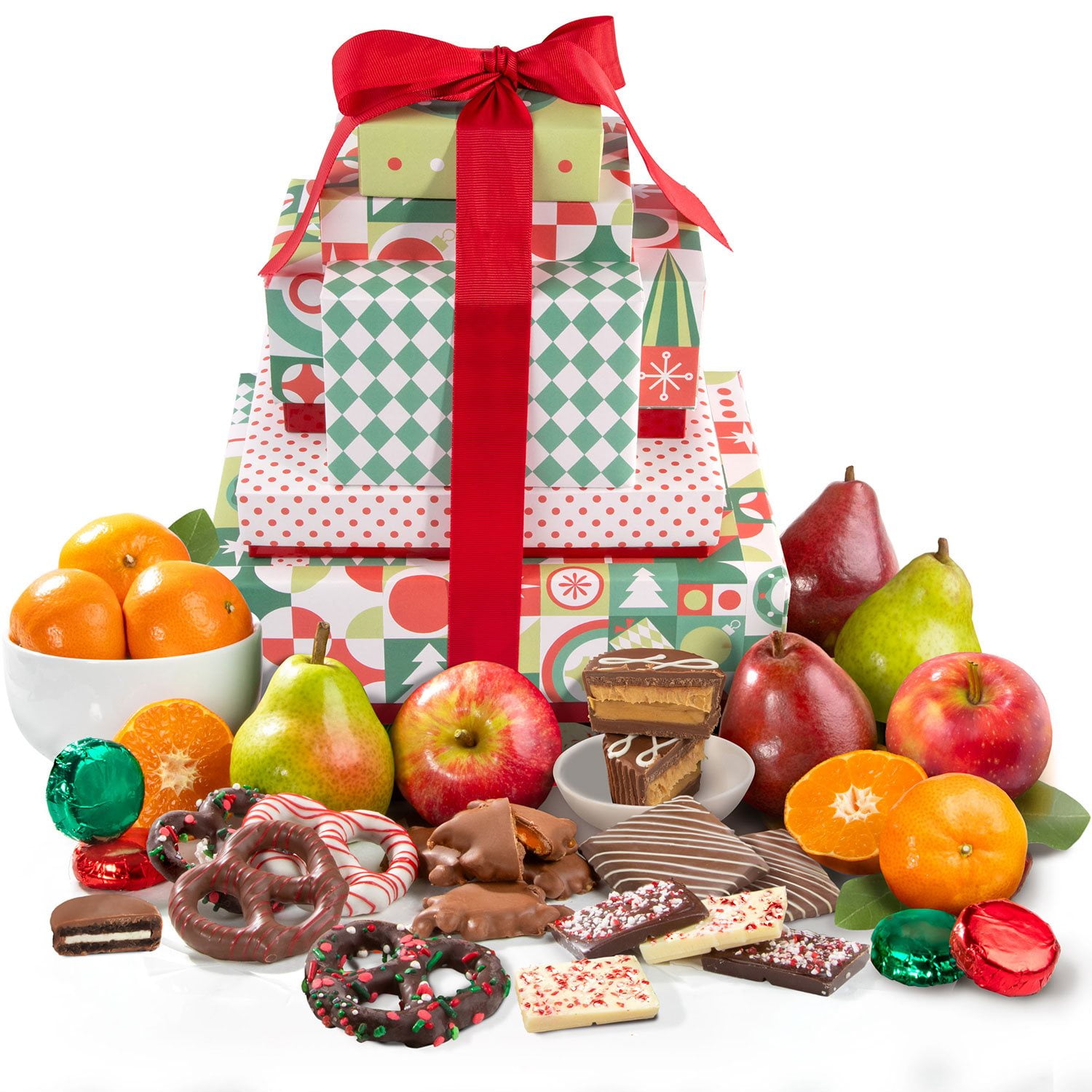 Deluxe Holiday Fruit and Chocolate 7-Box Gift Tower - Samsclub.com