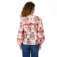 thumbnail image 4 of BILA Women's Printed Pintuck Long Sleeve Cotton Top, 4 of 9