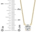 thumbnail image 5 of Round Cut Diamond Solitaire Necklace in 18K Gold, 5 of 5