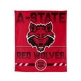 thumbnail image 1 of Logo Brands Arkansas State Red Wolves 60"x70" Super Plush Blanket, 1 of 7