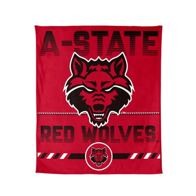 Logo Brands Arkansas State Red Wolves 60"x70" Super Plush Blanket