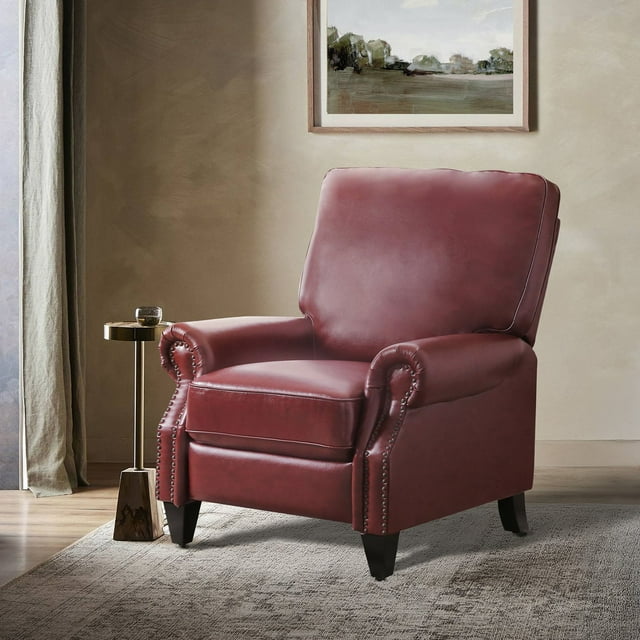 Braxton Bonded Leather Pushback Recliner