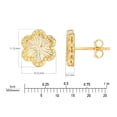 thumbnail image 5 of Diamond Cut Halo Flower Stud Earring in 14K Gold, 5 of 5