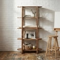 thumbnail image 2 of Bower Home Modern 60" Wood Bookcase, 2 of 8