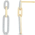 thumbnail image 1 of 0.33 CT. T.W. Diamond Paperclip Earrings in 14K Yellow Gold, 1 of 3
