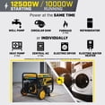 thumbnail image 6 of 12,500/10,000-Watt Electric Start Tri Fuel Home Backup Portable Generator with CO Shield, 6 of 13
