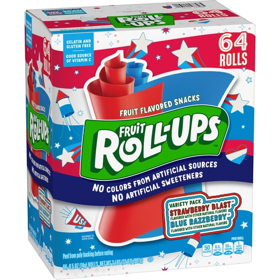 Fruit Roll-Ups Fruit Flavored Snacks Variety Pack, 0.5 oz., 64 pk.