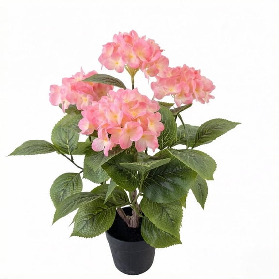 Artificial 36" Hydrangea Bush in Black Grower's Pot, Assorted Colors