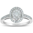 thumbnail image 1 of 0.50 CT. T.W. Halo Diamond Ring in 14K Gold, 1 of 6