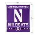 thumbnail image 6 of Logo Brands Northwestern Wildcats 60"x70" Super Plush Blanket, 6 of 6