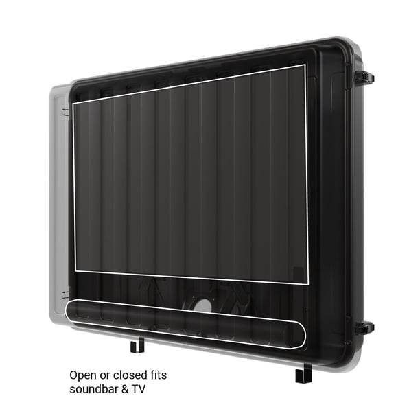 Storm Shell XL Weatherproof Outdoor TV and Soundbar enclosure for