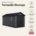 thumbnail image 12 of Keter 7.5' x 15' Newton Plus Resin Outdoor Shed Durable Storage, Graphite, 12 of 20