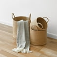 thumbnail image 8 of We Think Storage Round Jute Storage Basket with Handle, Set of 3, 8 of 14