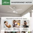 thumbnail image 7 of Hunter 52" Ocala Fresh White Outdoor Damp Rated Ceiling Fan with LED Light Kit and Pull Chain, 7 of 13