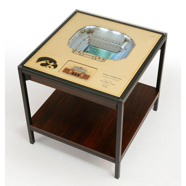YouTheFan Iowa Hawkeyes Lighted Stadium End Table