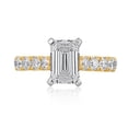thumbnail image 1 of Lab Created Emerald Cut Diamond Ring in 18K Gold, 1 of 5