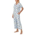 thumbnail image 2 of Character Ladies 2-Piece Short Sleeve Henley and Crop Pant PJ Set, 2 of 7