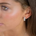 thumbnail image 4 of 0.96 CT. T.W. Diamond Hoop Earrings in 14K Gold, 4 of 6