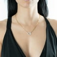 thumbnail image 4 of 0.50 CT. T.W. Diamond Circle in a 14K Gold Chain Link Necklace, 4 of 8