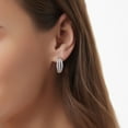 thumbnail image 4 of 1.0 CT. T.W. Diamond Hoop Earrings in 14K Gold, 4 of 4