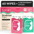 thumbnail image 1 of Fomin Deodorant Wipes, Patchouli Blossom and Coastal Breeze, 60 pk., 1 of 8