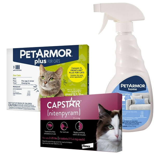 PetArmor Plus Capstar Flea Tick Bundle for Cats +,